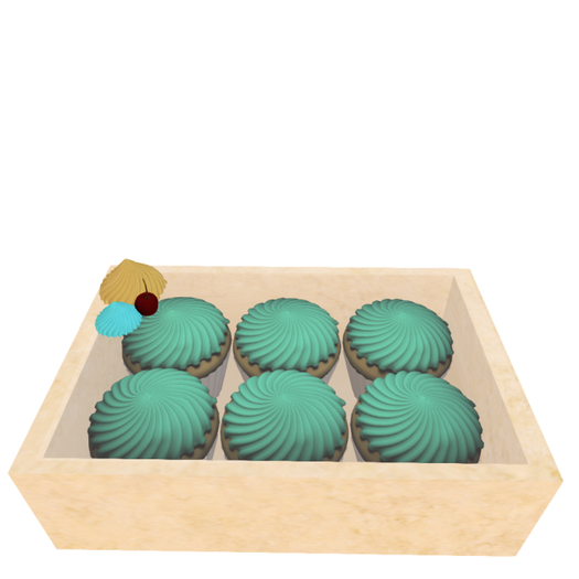 DFS Cupcake Box  - Vanilla (Mint)