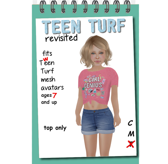 Teen Turf Girl Genius Knotted Tee