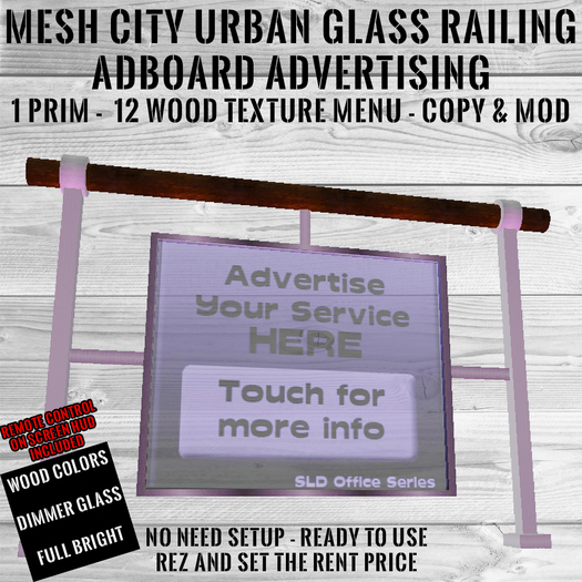 SLDomina Mesh City Urban Glass Railing - AdBoard advertising adv board 1 prim rail pubblicità rent board renting