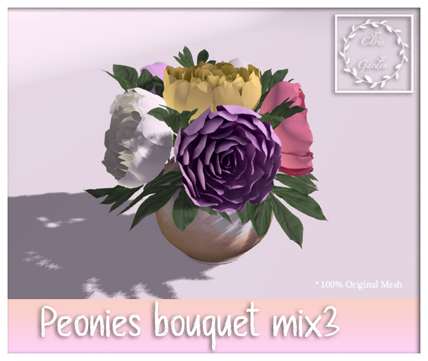 C*Peonies bouquet Mix3