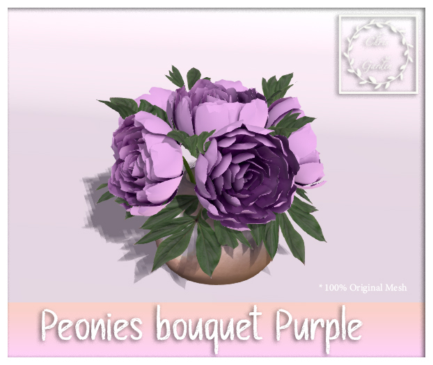 C*Peonies bouquet Purple