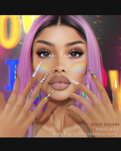 GoldSquare {PRIDE} NAIL