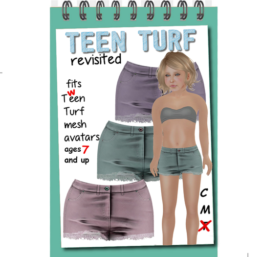 Teen Turf Fringe Shorts Set