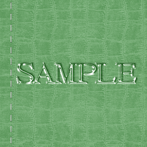 Zoy Texture [ Cable knit stripe Leather with stitching 08 ] Seamless - L Green