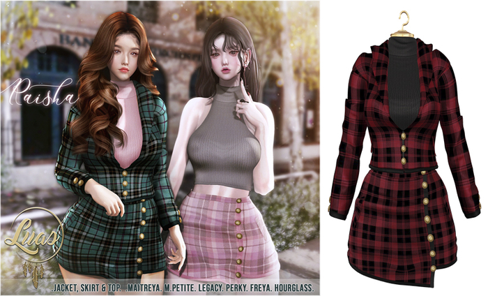 Luas Raisha Red & Black