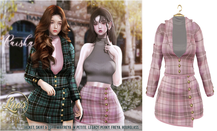 Luas Raisha Pink & Grey