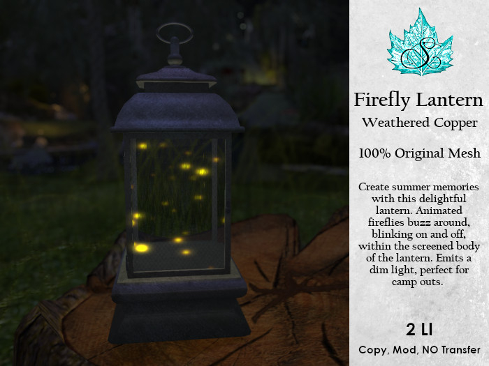 {SD} Firefly Lantern - Weathered Copper