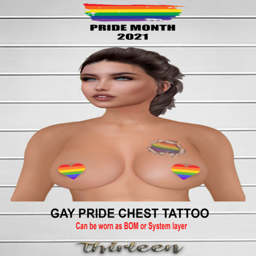 .:13:. - GAY PRIDE TATTOO - Female version