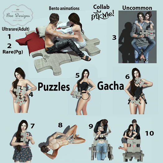 Bee / Inkme Puzzles Gacha Pose  9