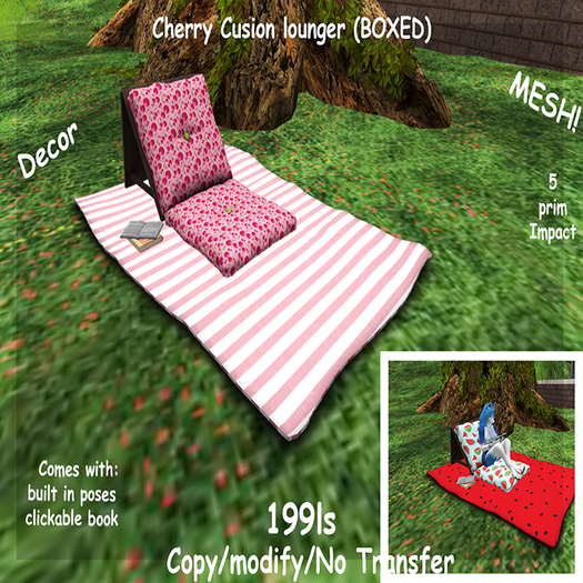 Cherry Cusion lounger (BOXED)