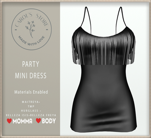 Party Mini Dress Black
