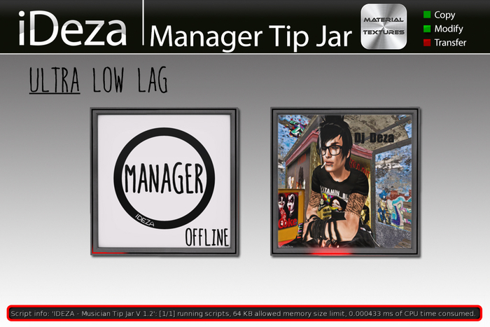 IDEZA - Manager Tip Jar