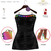 PRIDE CrissCross BLACK Rainbow Hearts Dress (Boxed)