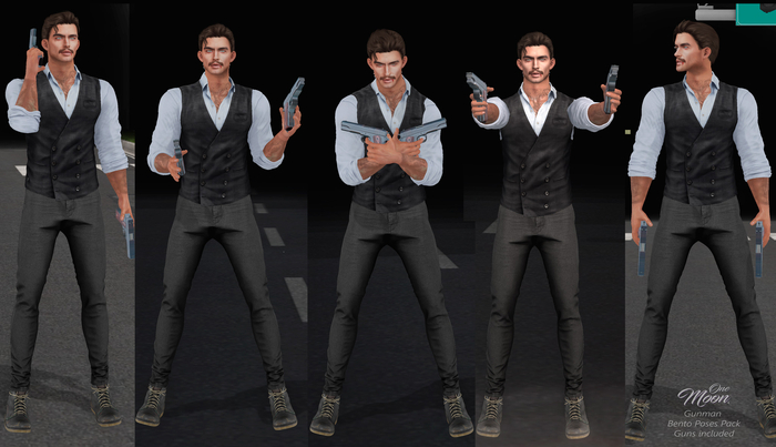 .::One Moon::. Gunman - Bento Poses Pack