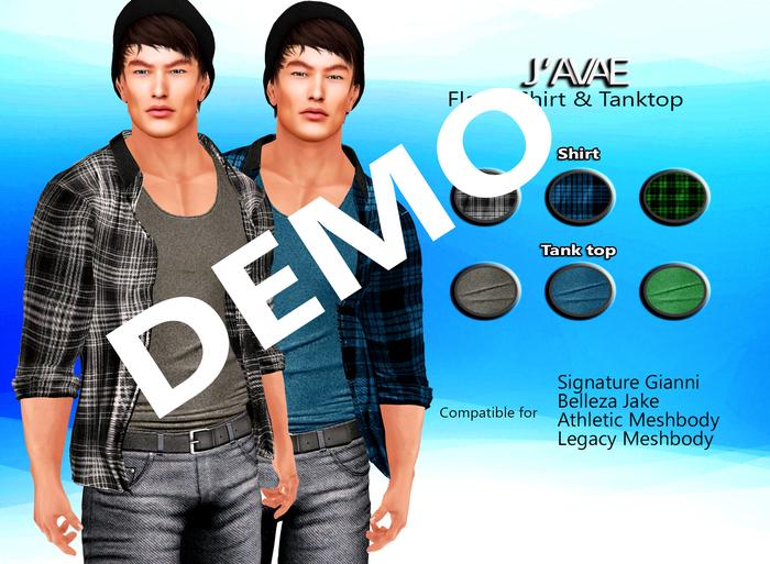 [J'AVAE] DEMO Flanel Shirt & Tanktop