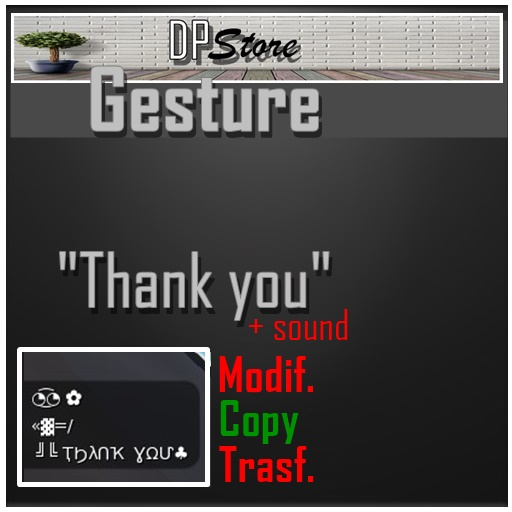 Classic Gesture "Thank you" + sound 