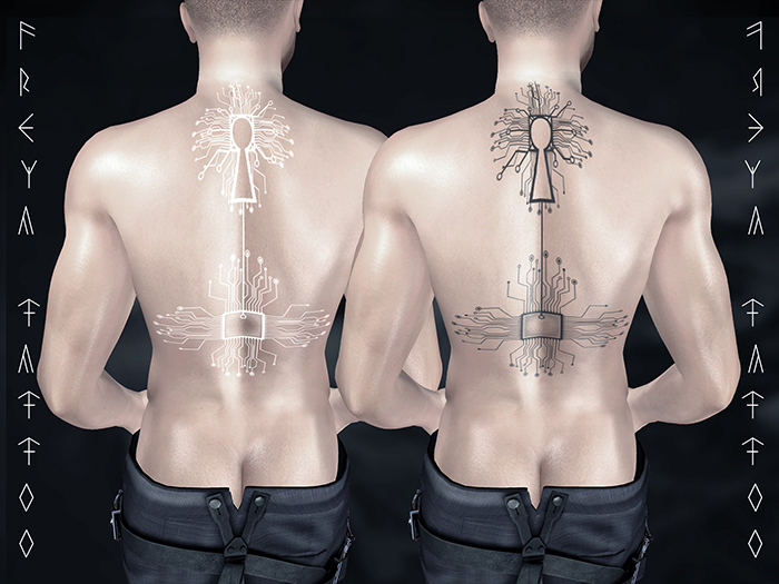 Freya Tattoo BOM - Back Cyber Men