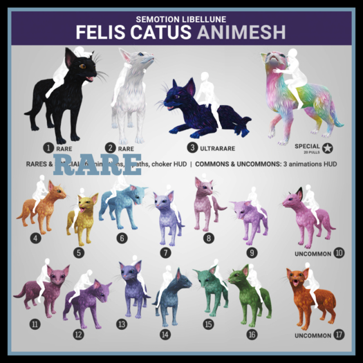 SEmotion Libellune Felis Catus Animesh #1 RARE