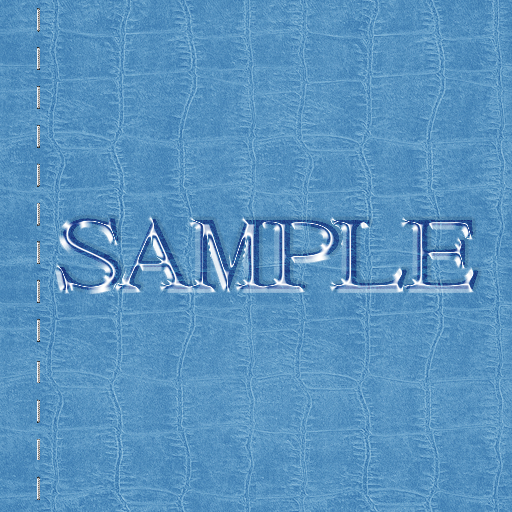 Zoy Texture [ Cable knit stripe Leather with stitching 09 ] Seamless - Blue