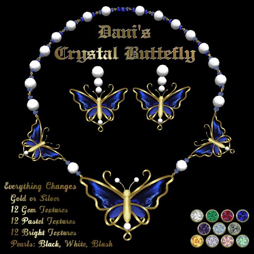 Ashira's - Dani's Crystal Butterfly Necklace