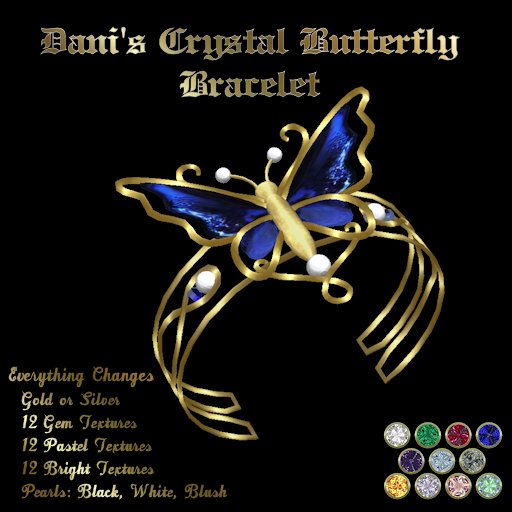 Ashira's - Dani's Crystal Butterfly Bracelet