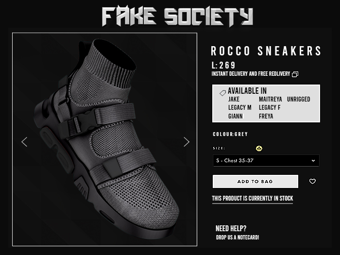 Fake Society x Rocco Sneakers [Grey]