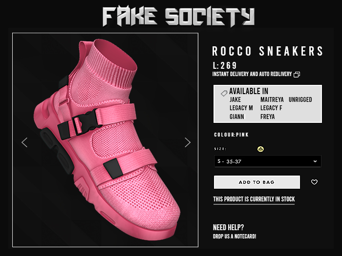 Fake Socoety x Rocco Sneakers [Pink]