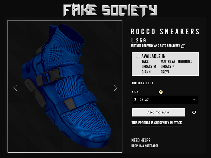 Fake Society x Rocco Sneakers [Blue]