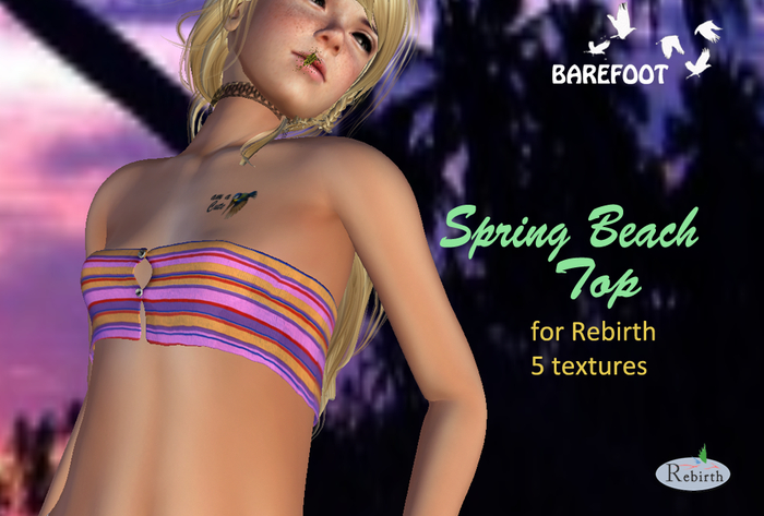 Spring Beach Top for REBIRTH - 5 textures