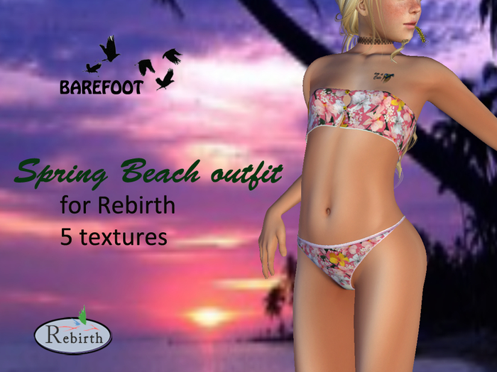 Spring Beach Outfit for REBIRTH - 5 textures
