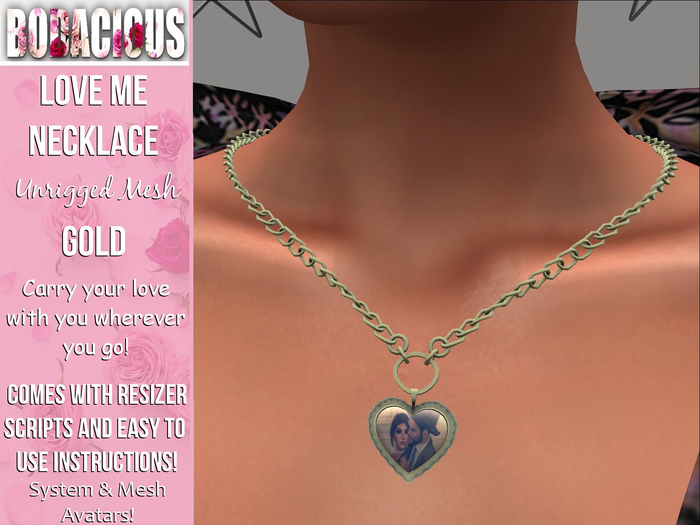 [:B:] Love Me Necklace ~ Gold *ADD ME*