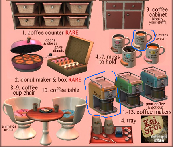 11. Kei's Donut Cafe Gacha  (coffee maker, yellow)