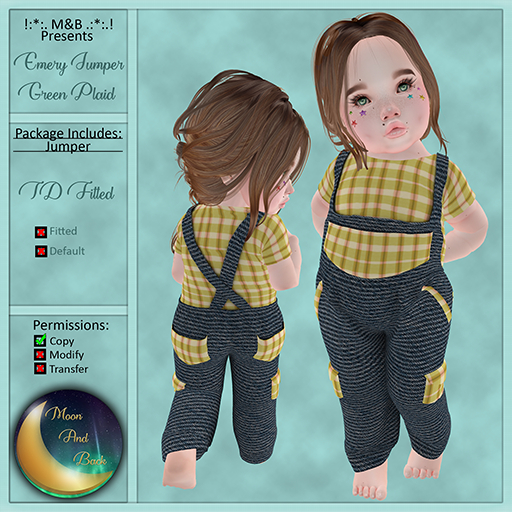 !:*:. M&B .:*:.! Emery Jumper Green Plaid Delivery Tablet