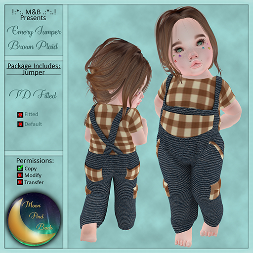!:*:. M&B .:*:.! Emery Jumper Brown Plaid 