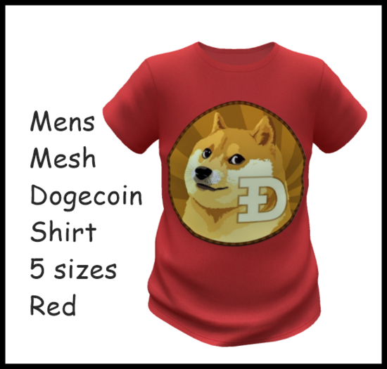 DM_ Dogecoin Shirt Red Boxed