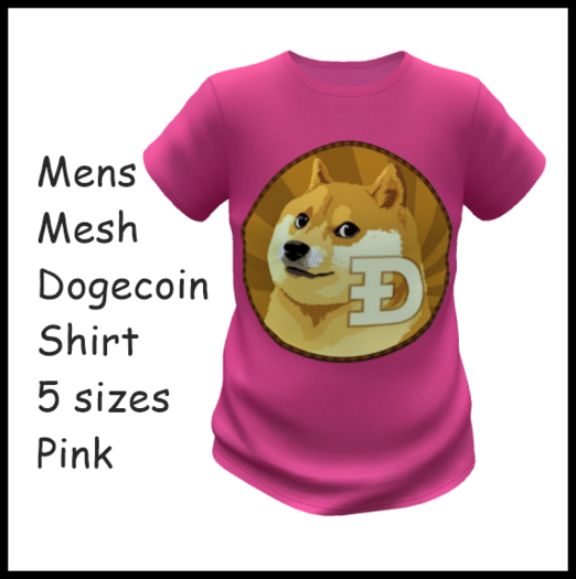 DM_ Dogecoin Shirt Pink Boxed