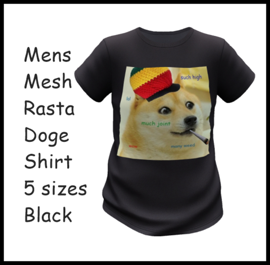 DM- Rasta Doge Shirt Black Boxed