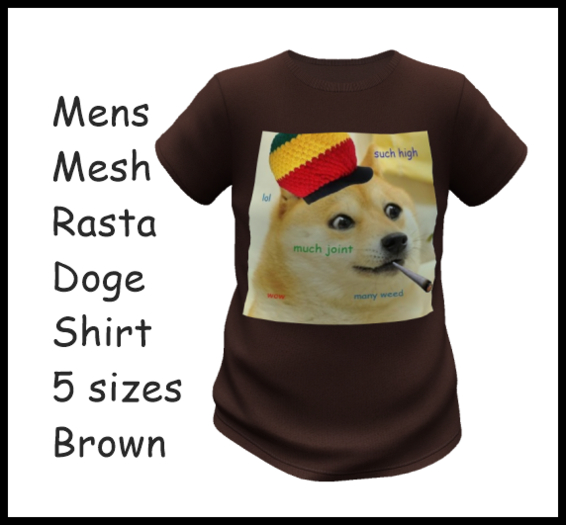 DM- Rasta Doge Shirt Brown Boxed