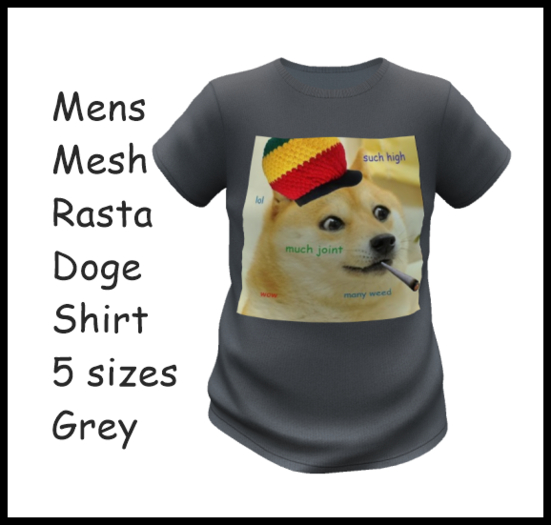 DM- Rasta Doge Shirt Grey Boxed