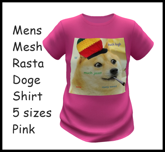 DM- Rasta Doge Shirt Pink Boxed
