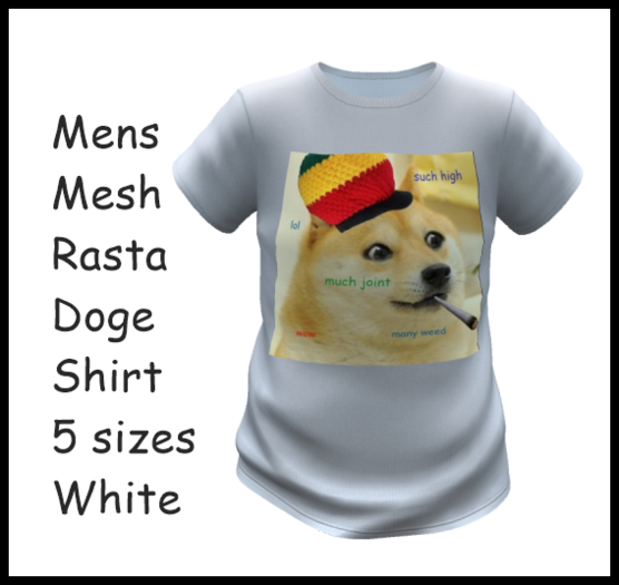 DM- Rasta Doge Shirt White Boxed