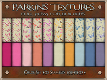 Parkins Textures - Chloe Set - 20x Full Perm Seamless 1024 - Fabric, Summer, Spring, Dress, Pattern, Pastel, Clothing