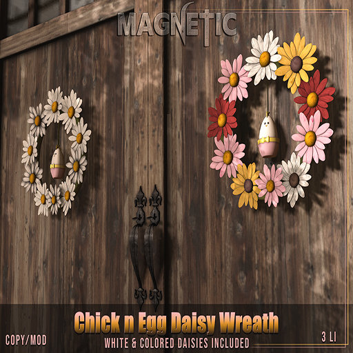 Magnetic - Chick n Egg Daisy Wreath (ADD ME)