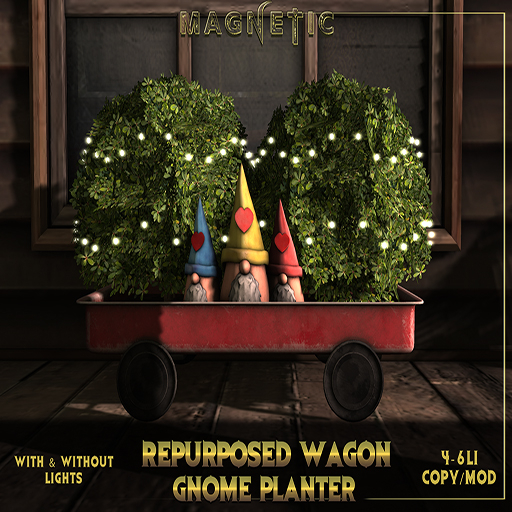 Magnetic - Repurposed Wagon Gnome Planter (ADD ME)