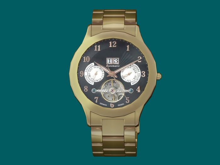 Mesh Men's watch - gold & black - BOXED