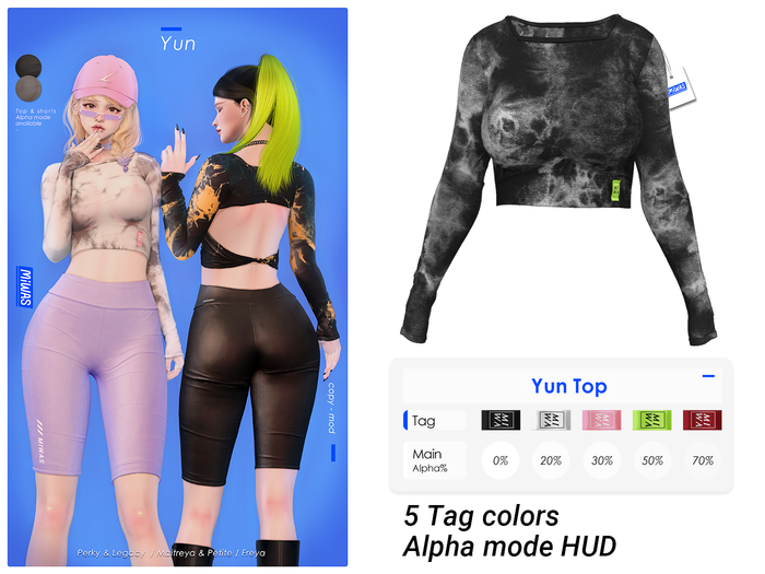 MIWAS / Yun Top #Dye Black