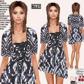 BATIK BEACH DRESS,MESH&CLASSIC BODY