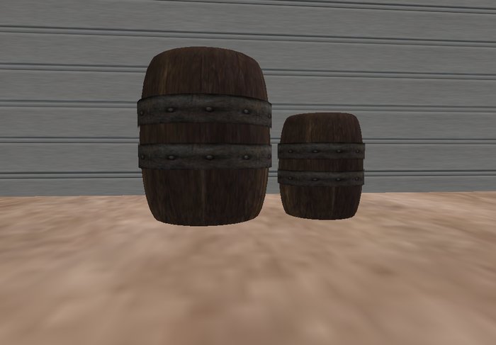 Pair of Rough Hewn Barrels