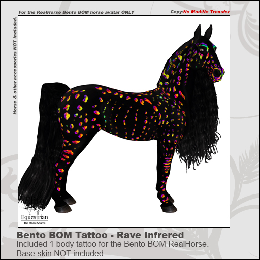 *E* Body Tattoo Rave Pony Infrared BOM RealHorse [Boxed]