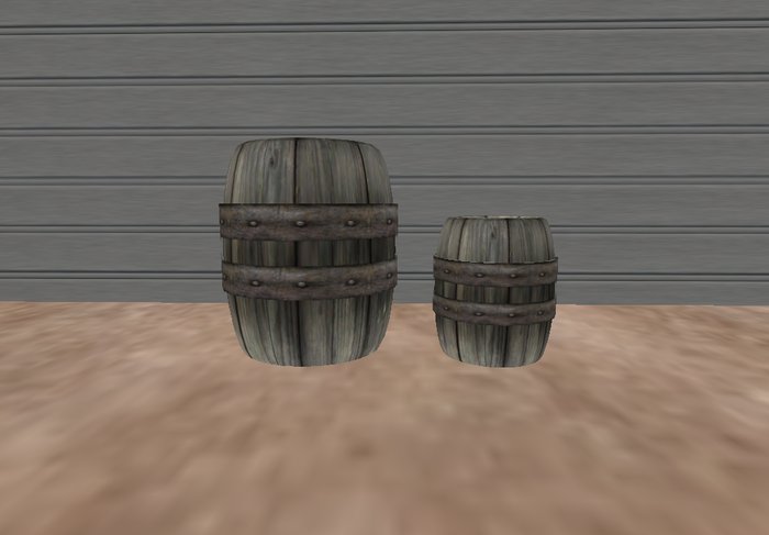 Pair of Aged Barrels